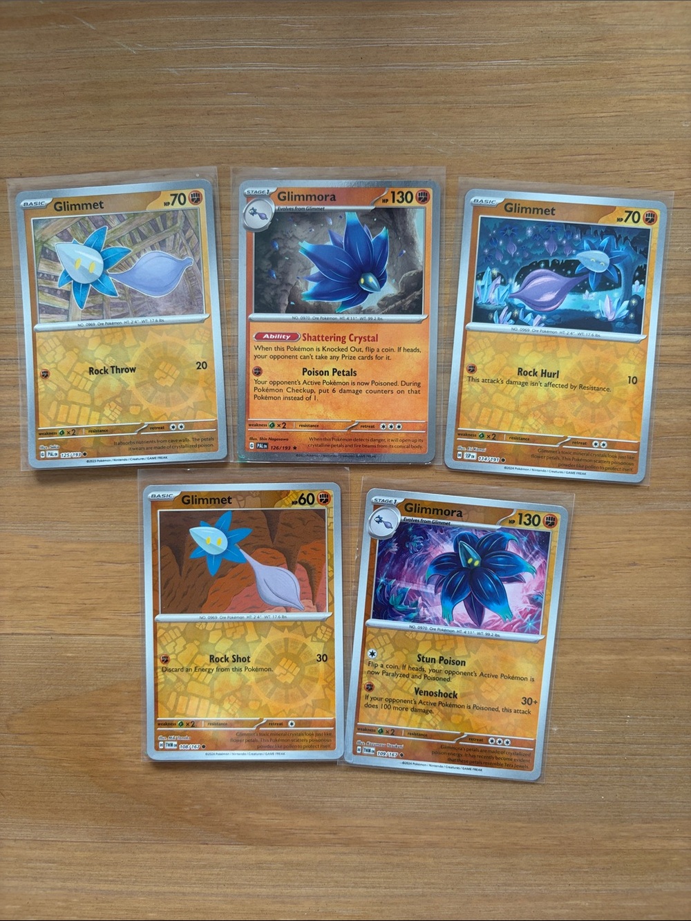 Glimmet & Glimmora Evolution Lot | 5 Cards | Reverse Holo Pokémon Cards ✨5/$25✨